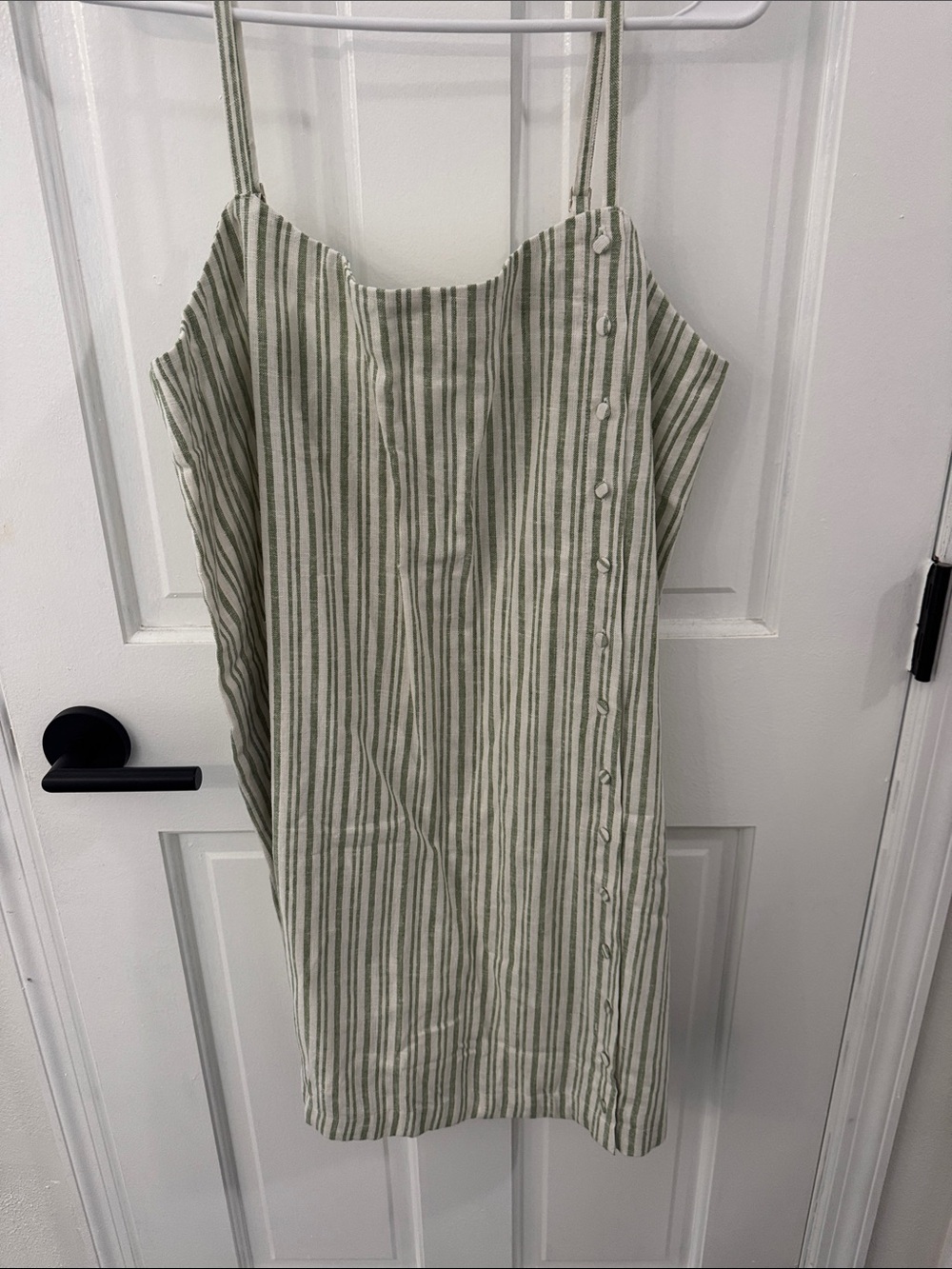 Abercrombie & Fitch Green and White Striped Mini Dress